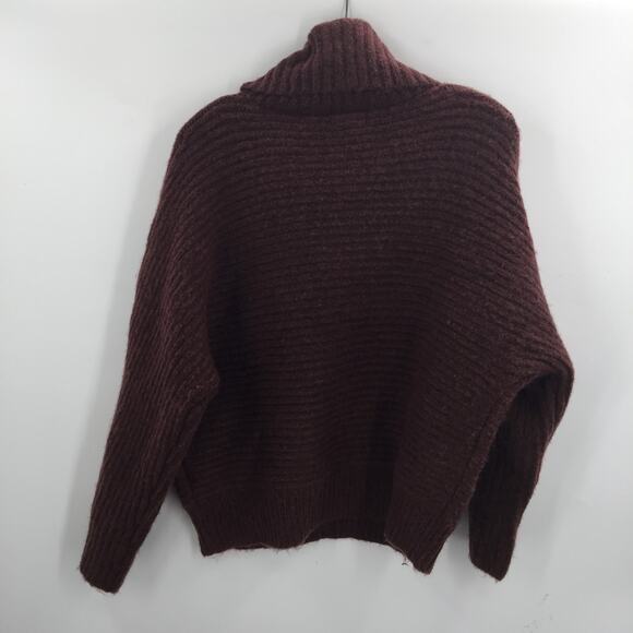 Leith Pullover Turtle Neck Vine Sweater Dolman Sleeve Burgundy Size Large NWT - Picture 3 of 6